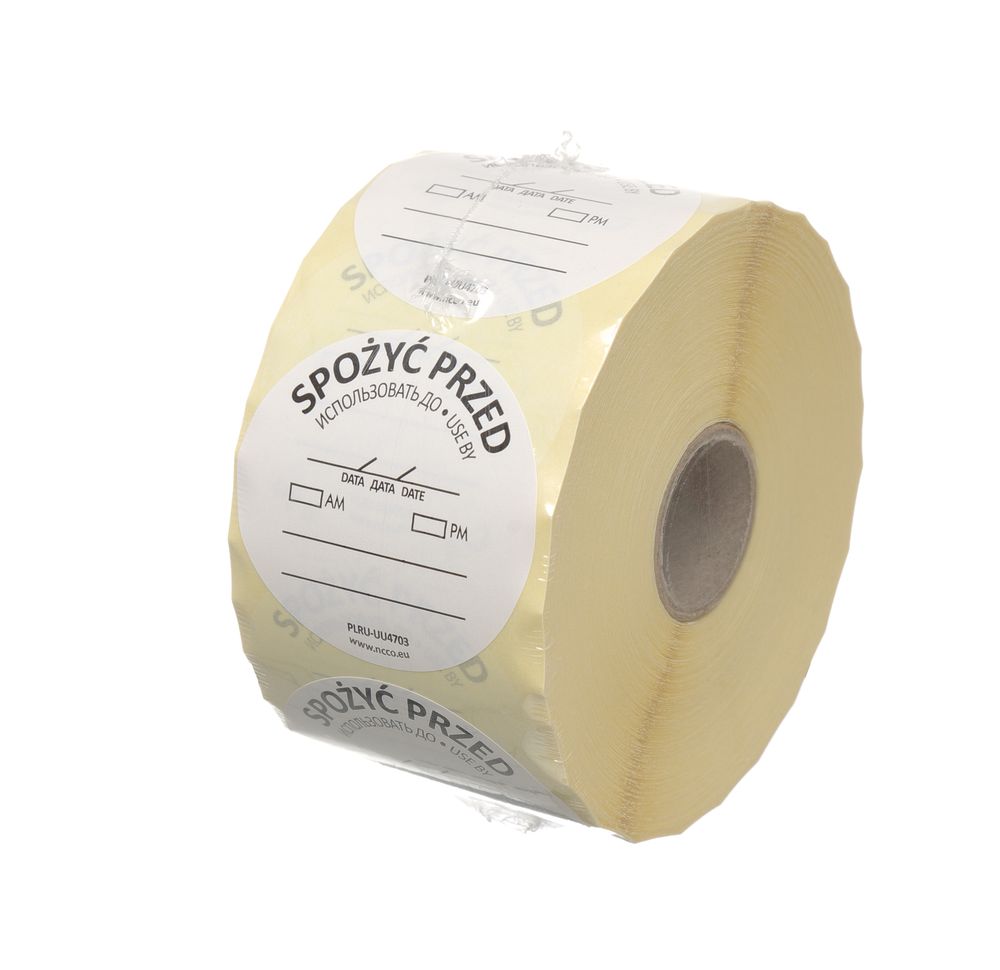 Etykiety Food Safety, wielorazowe – „SPOŻYĆ PRZED”, HENDI, 500 szt. w rolce, 500 szt., ø50mm - obrazek 2