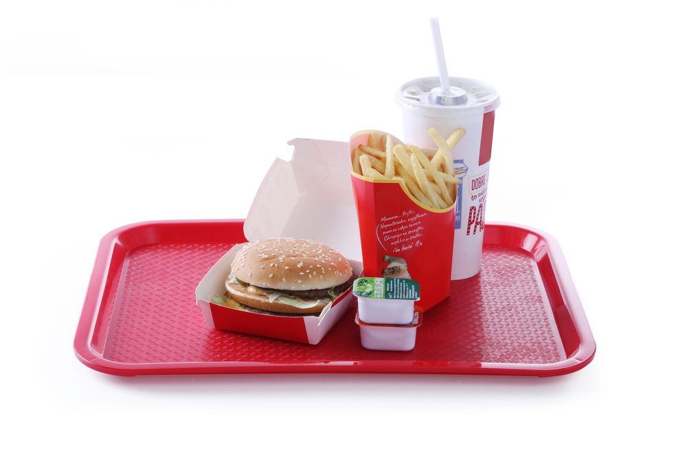 Taca z polipropylenu Fast Food średnia, HENDI, czerwony, 305x415x(H)20mm - obrazek 2