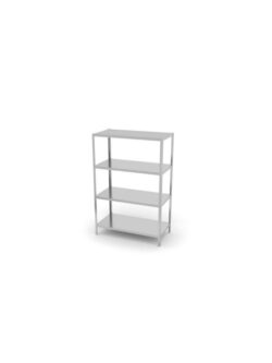 Regał magazynowy z 4 półkami pełnymi – skręcany, HENDI, Kitchen Line, 800x400x(H)1800mm