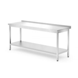 Stół przyścienny z półką - skręcany, głębokość 700 mm, HENDI, Kitchen Line, 1800x700x850 mm, 1800x700x(H)850mm