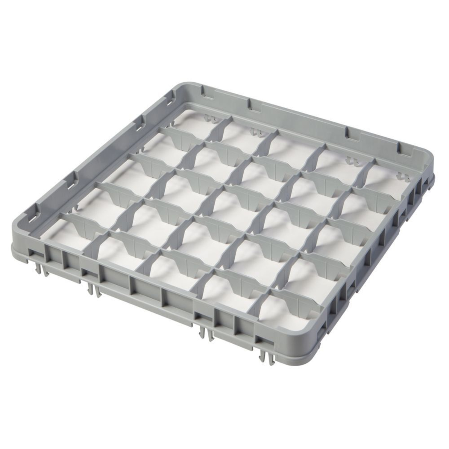 Nadstawka do koszy half drop 500x500 mm szara, model E2, Cambro, liczba przegródek: 25 (5x5), wymiar przegródki: 89x89 mm, szary, 499x499x(H)51mm