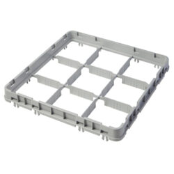 Nadstawka do koszy half drop 500x500 mm szara, model E2, Cambro, liczba przegródek: 9 (3x3), wymiar przegródki: 150x150 mm, szary, 499x499x(H)51mm