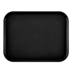Taca z polipropylenu fast food, duża, Cambro, czarna, czarny, 355x457x(H)21mm