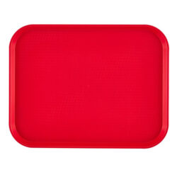 Taca z polipropylenu fast food, duża, Cambro, czerwona, czerwony, 355x457x(H)21mm