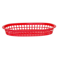 Koszyk do pieczywa owalny, HENDI, czerwony, 6 szt., 275x175x(H)38mm