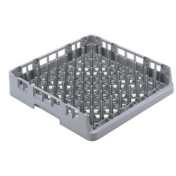 Kosz z otwartym bokiem na tace Camrack® do zmywarek, szary, Cambro, szary, szary, 500x500x(H)101mm