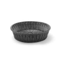 Kosz do pieczywa okrągły, HENDI, czarny, ø400x(H)90mm