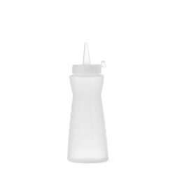 Dyspenser do zimnych sosów easy squeeze, HENDI, 0,3L, transparentny, ø65x(H)190mm