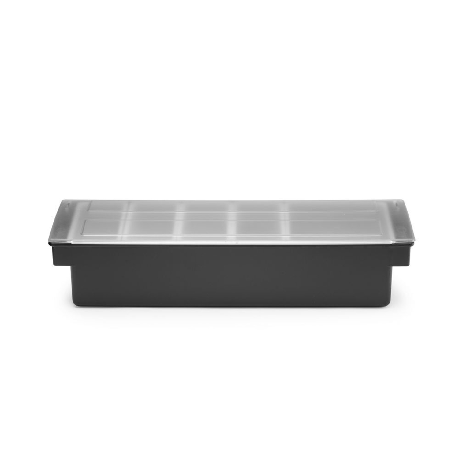 Pojemnik barmański na dodatki do drinków - 5 wkładów, Bar up, czarny, 480x150x(H)100mm