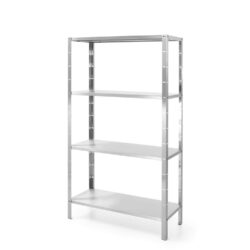 Regał magazynowy z 4 półkami pełnymi – skręcany, HENDI, Kitchen Line, 1000x400x(H)1800mm
