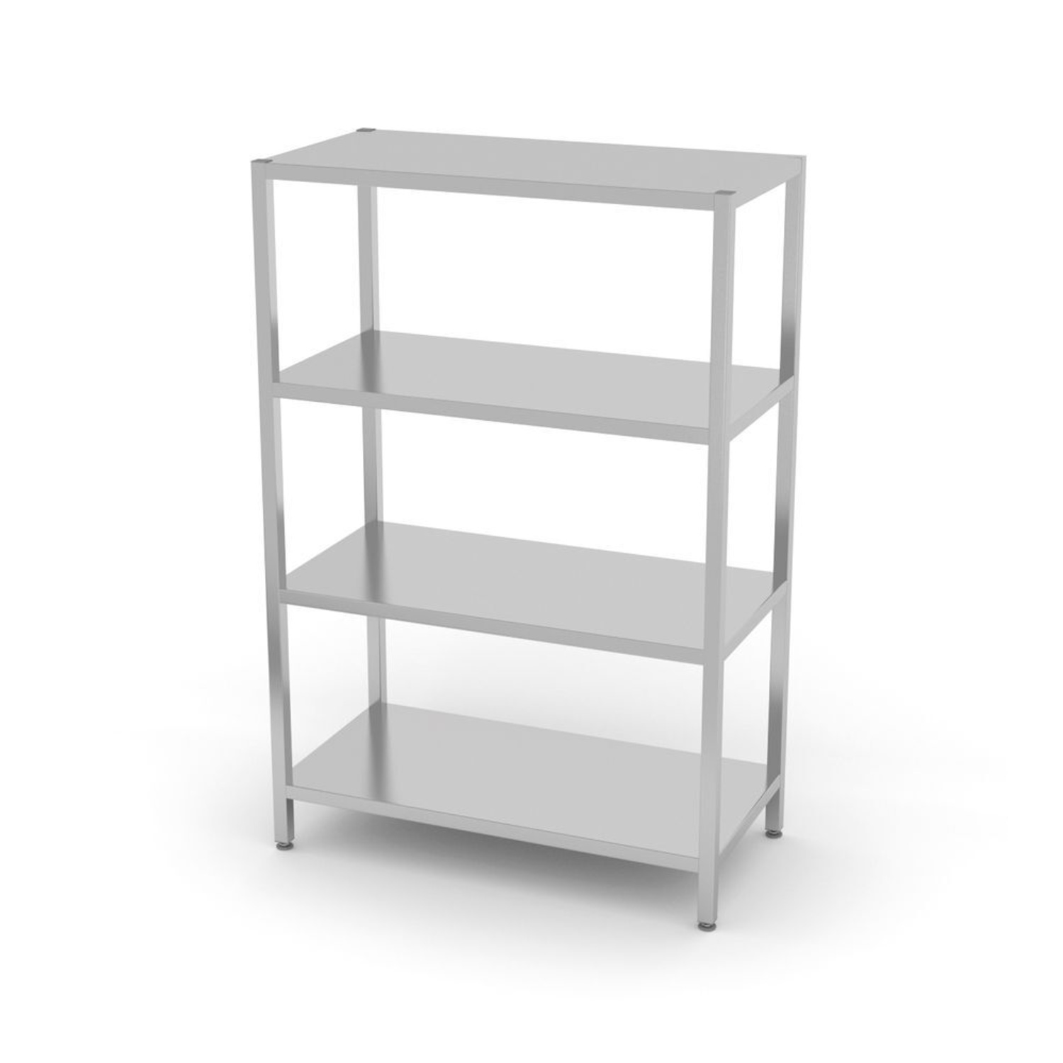 Regał magazynowy z 4 półkami pełnymi – skręcany, HENDI, Kitchen Line, 1000x500x(H)1800mm