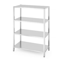Regał magazynowy z 4 półkami pełnymi – skręcany, HENDI, Kitchen Line, 1200x600x(H)1800mm
