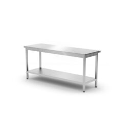 Stół centralny z półką – skręcany, głębokość 600 mm, HENDI, Kitchen Line, 1800x600x(H)850mm