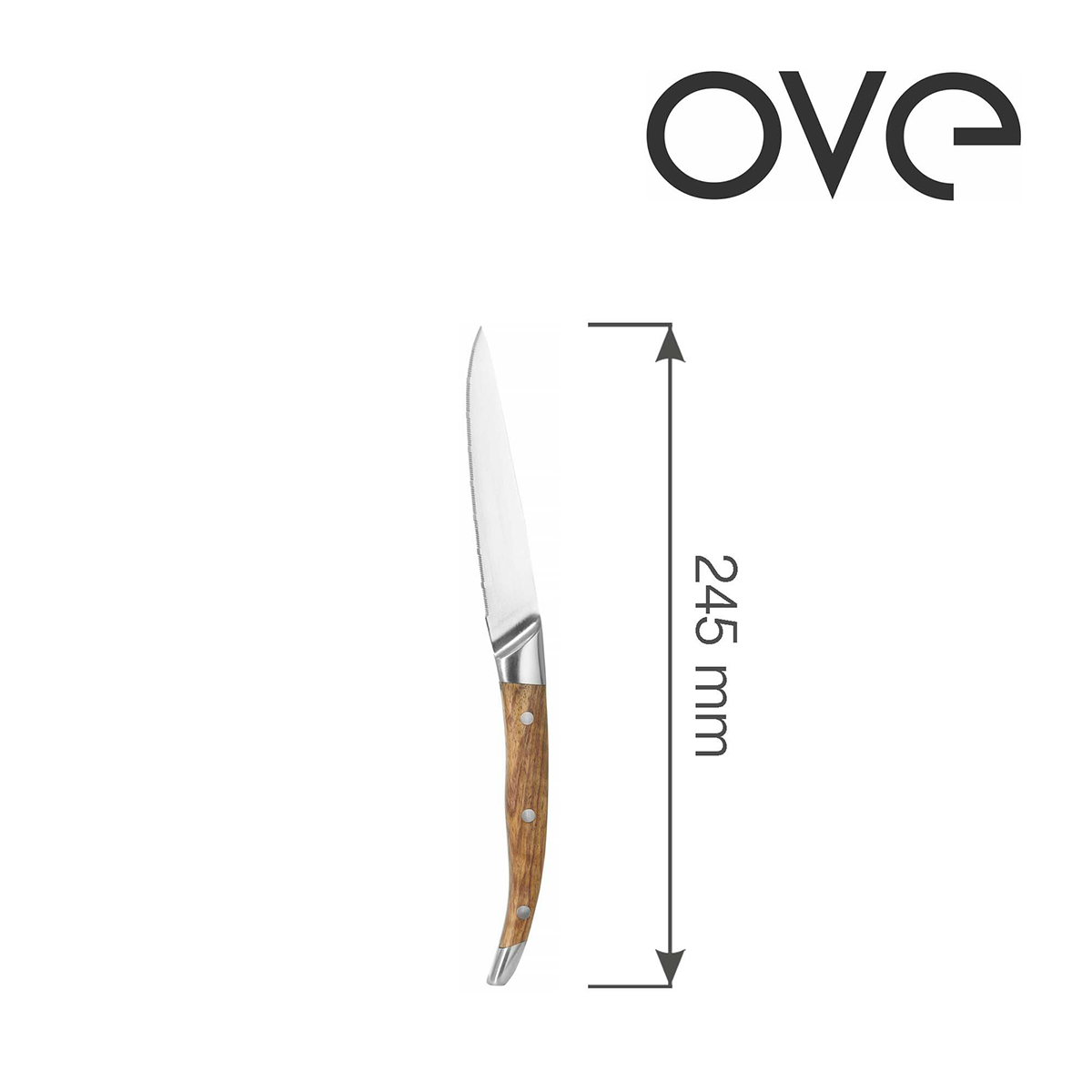 Nóż do steków ROSE WOOD - 245 mm - zestaw 6 szt. | OVE