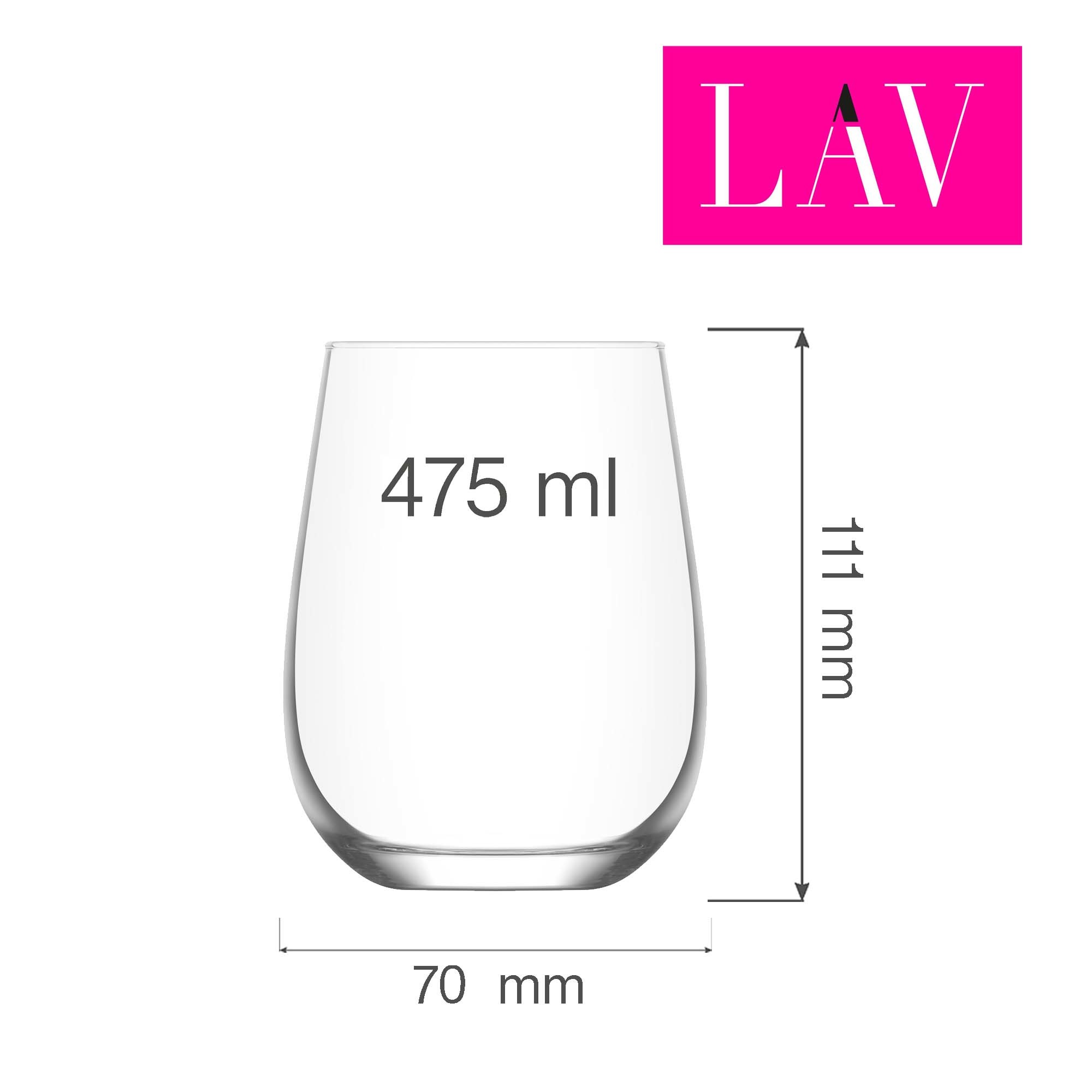 Szklanka do napojów Gaia - 475 ml | LAV