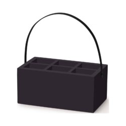 Madeira Black pudełko na sztućce i serwetki 280x180x120 mm | Fine Dine