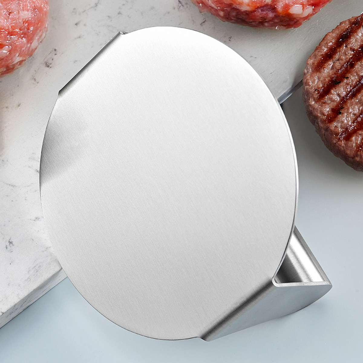 Stalowa prasa do hamburgerów, ciasta lub grilla - Ø 14 cm | Gastrokitchen