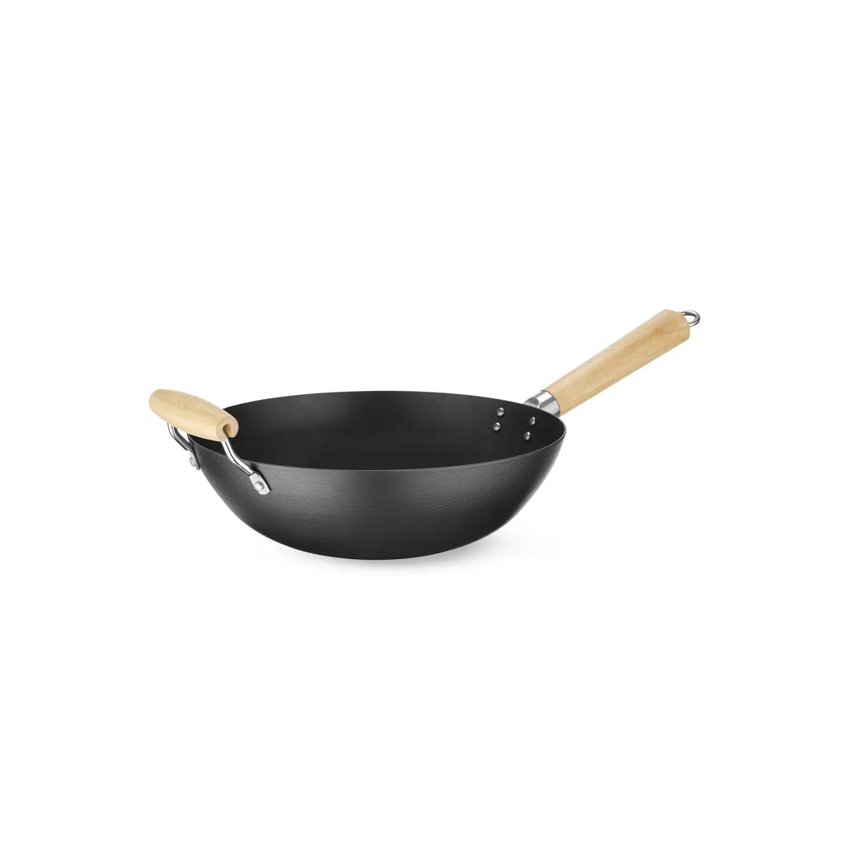 Patelnia WOK - Ø 324 mm - drewniany uchwyt | Hendi 627907