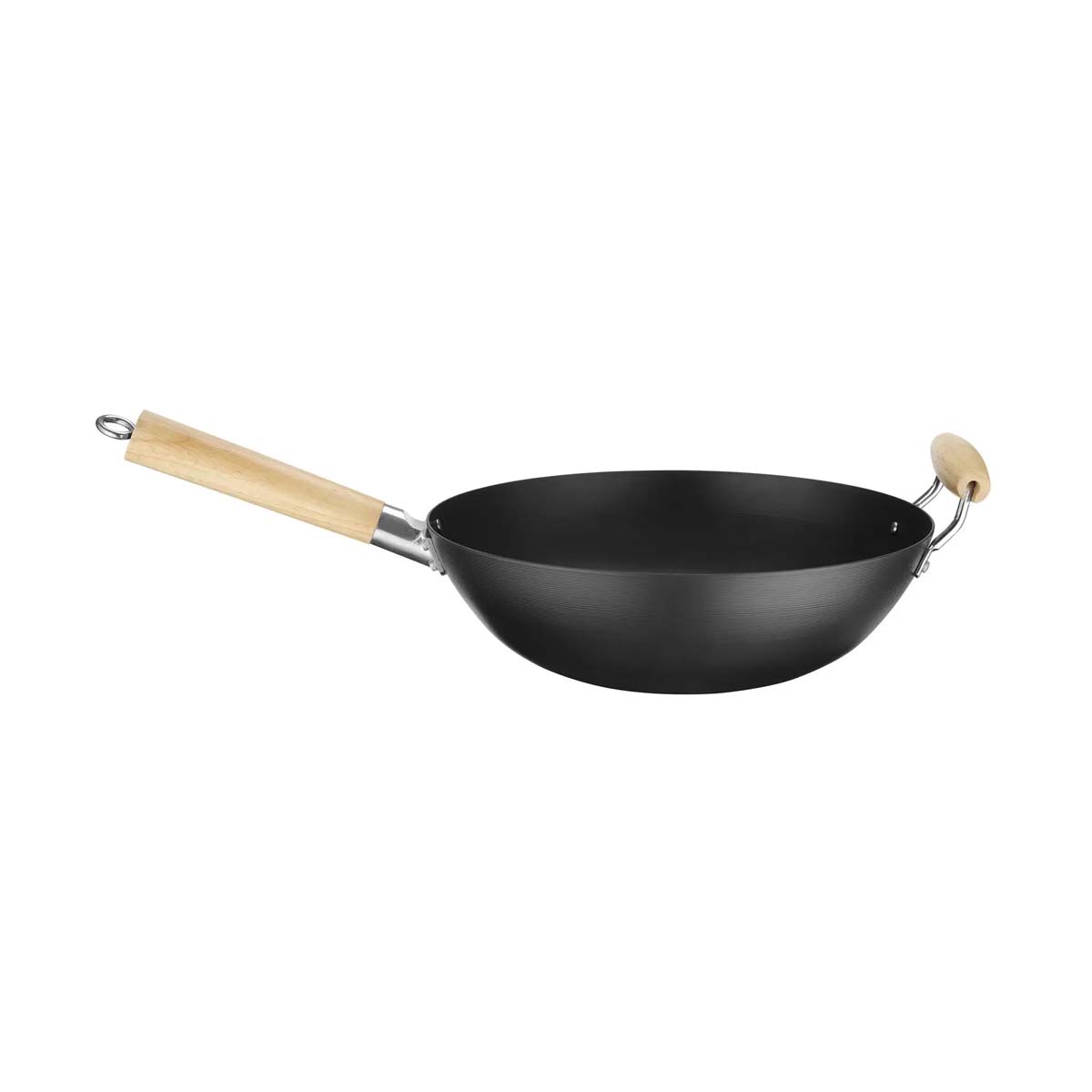 Patelnia WOK - Ø 324 mm - drewniany uchwyt | Hendi 627907