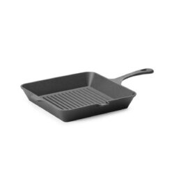 Żeliwna patelnia grillowa 265x265 mm | Hendi 629369