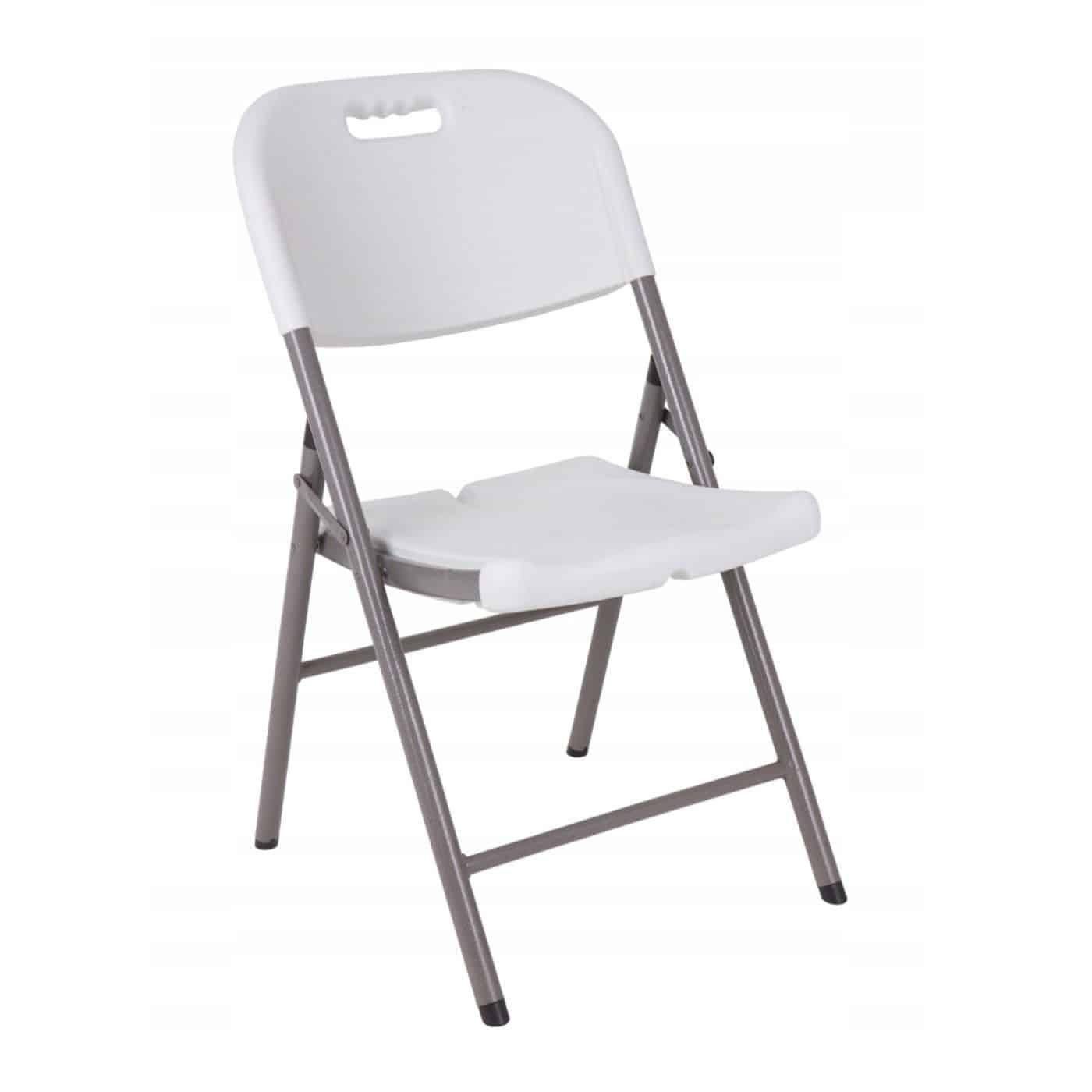 Cateringová skladacia stolička biela