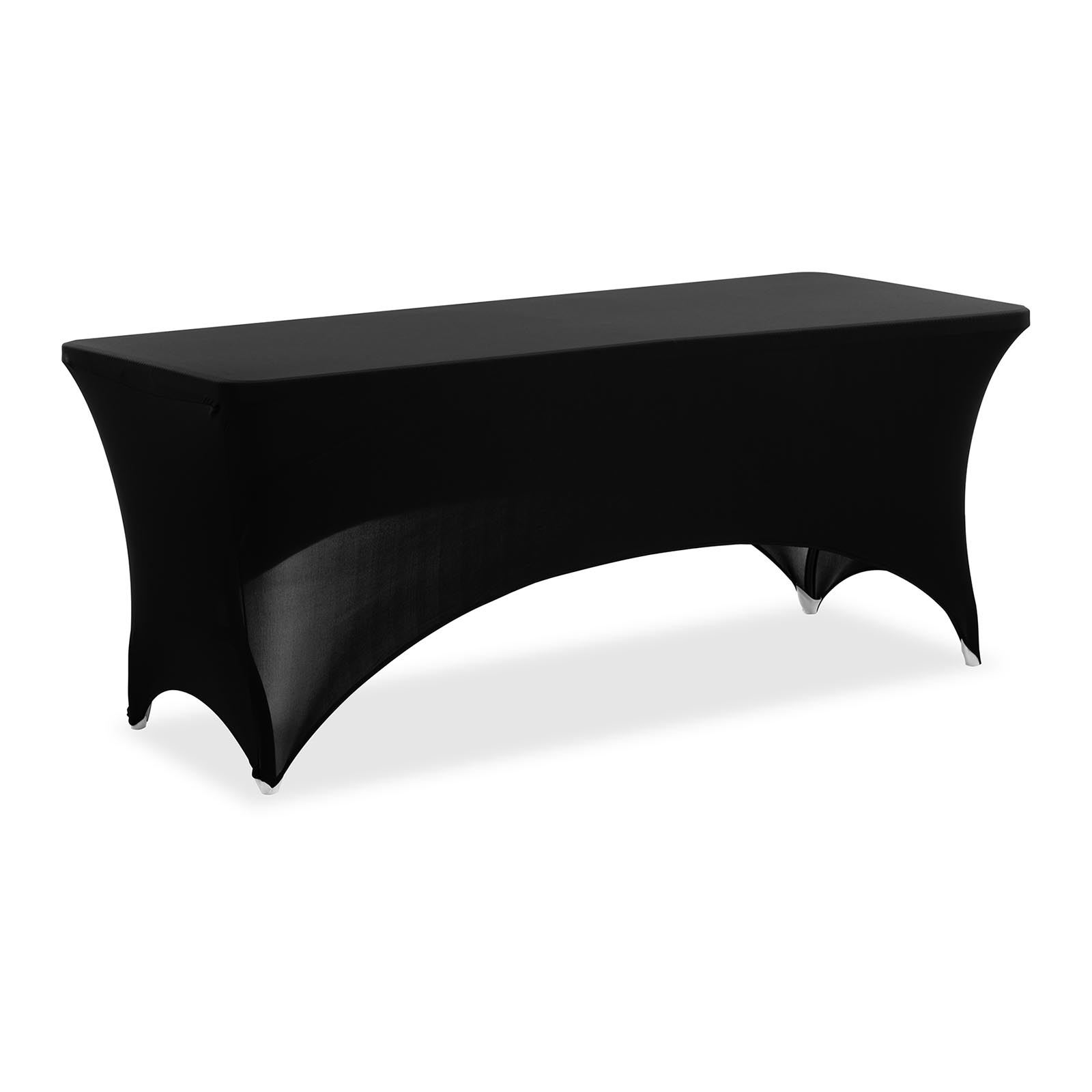 Poťah na obdĺžnikové stoly - čierny - 180 cm