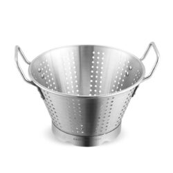 Cedzak z uchwytami - 26 L - stożkowy - stal nierdzewna | Gastrokitchen