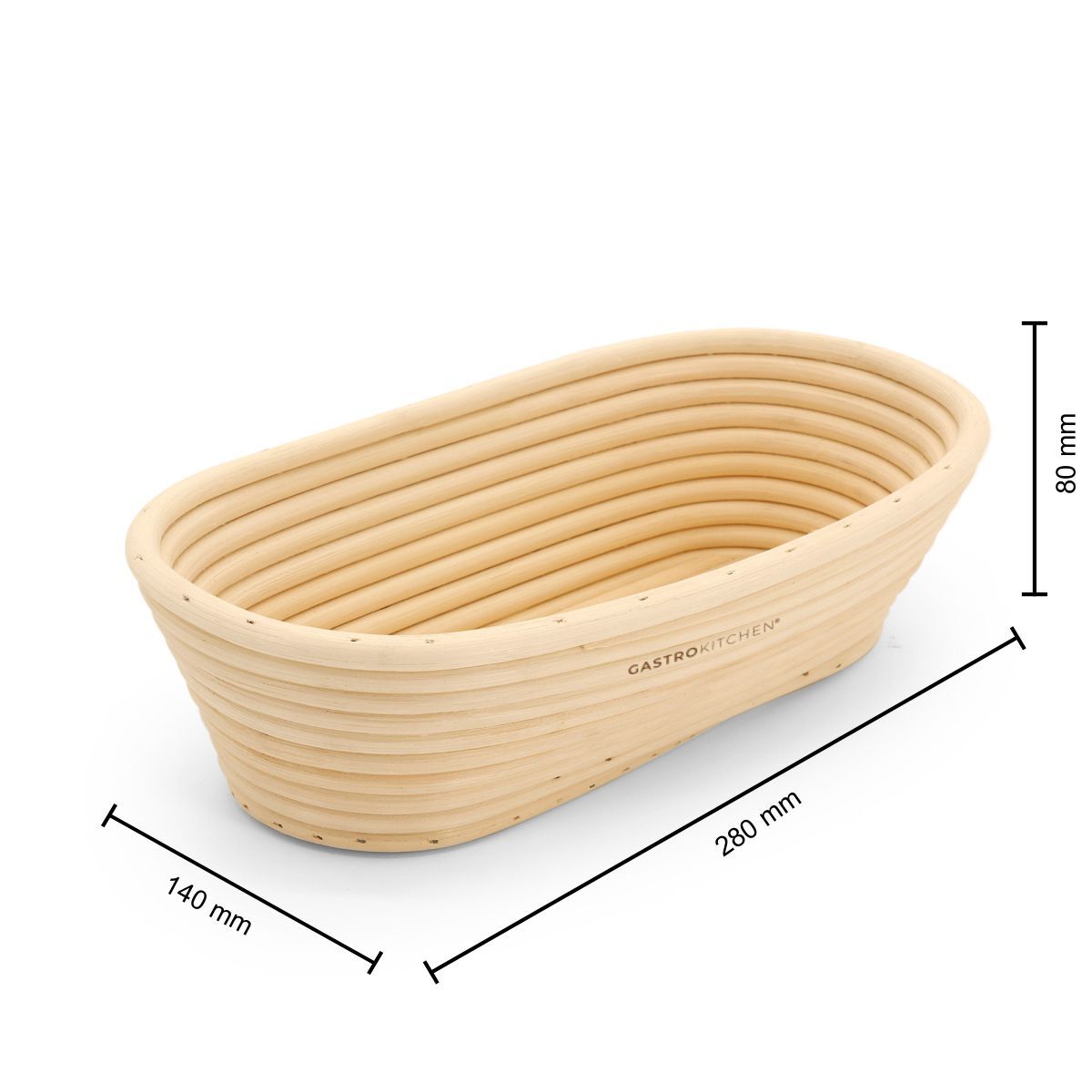Forma do chleba - koszyk rozrostowy - 28x14 cm | Gastrokitchen