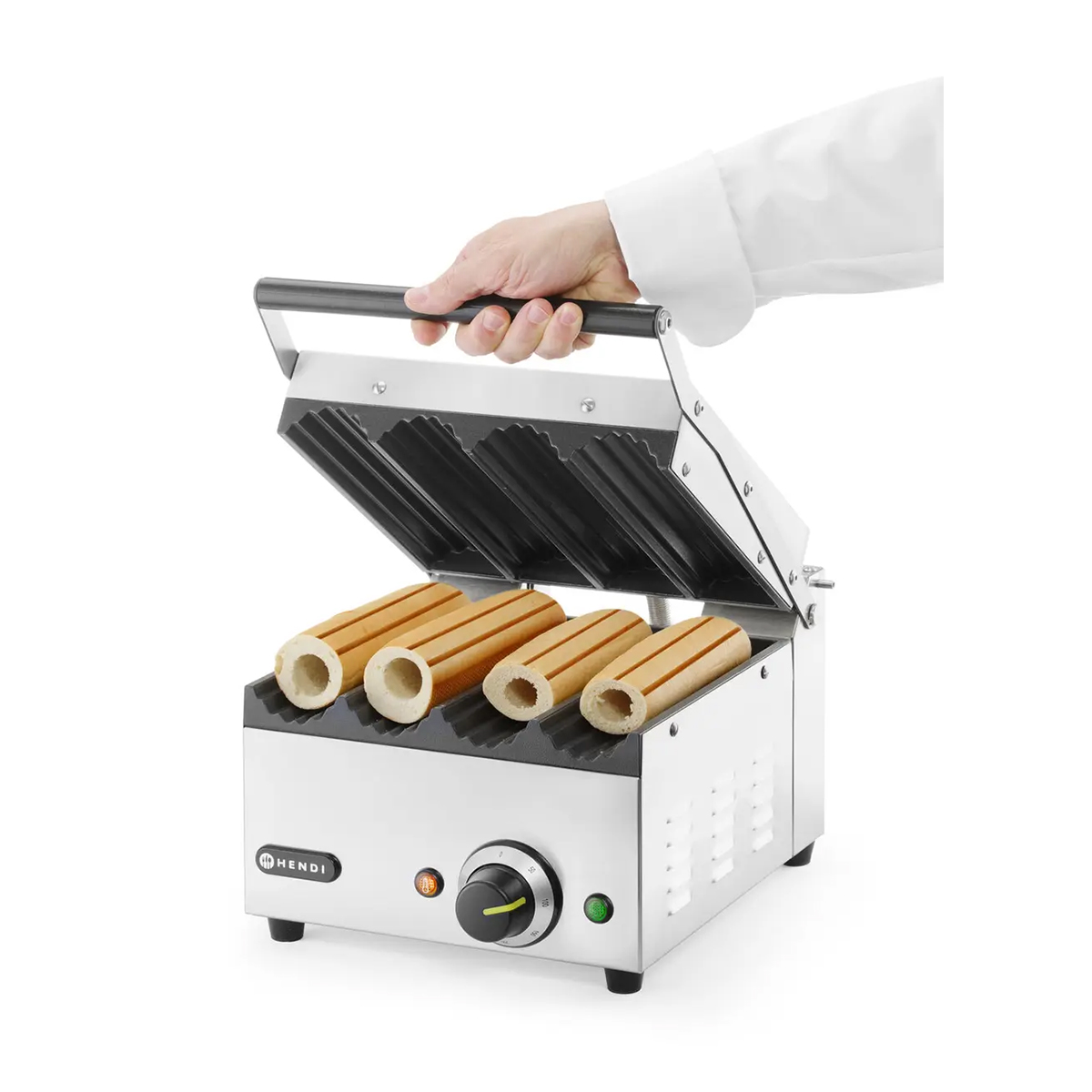 Grill kontaktowy - hot dogi - 1800 W - 385x285 mm | Hendi 263594