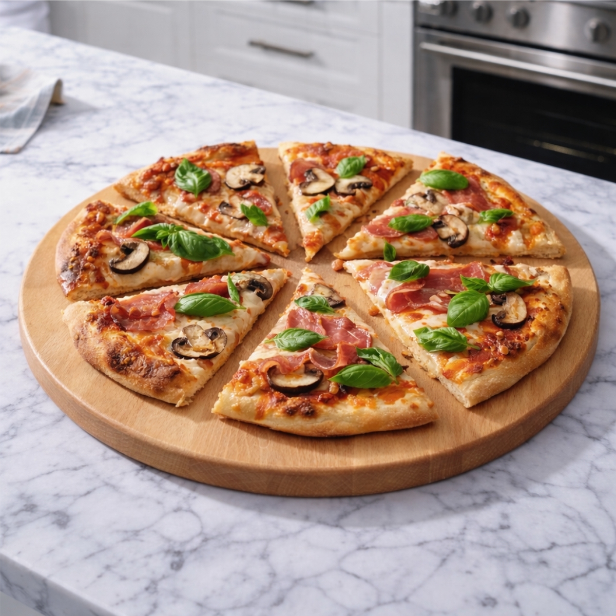 Drewniana deska do pizzy - 420 mm | Gastrokichen
