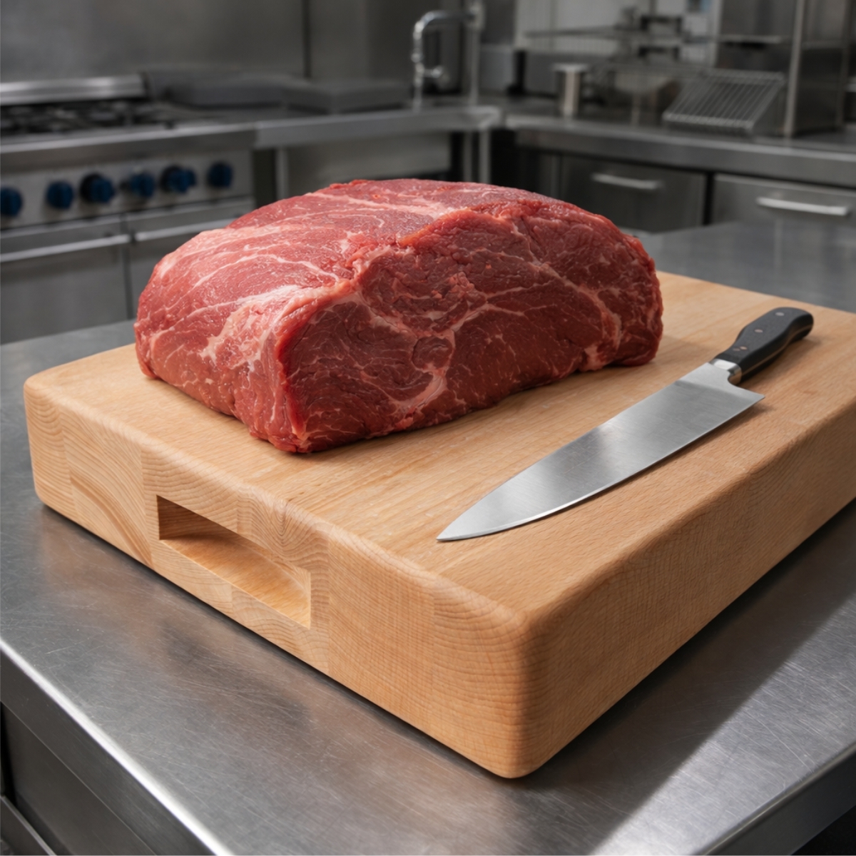 Gruba deska do krojenia z uchwytami - 50 x 35 x 7,5 cm | Gastrokitchen