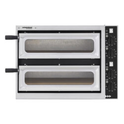 Piec do pizzy 1 + 1 Ø 32 cm - 2400W - 230V | Prismafood Basic 2/40 Vetro