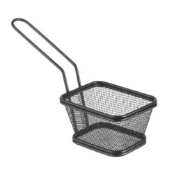 Koszyk na smażone przekąski - 105x90x60 mm - czarny | Hendi 425671