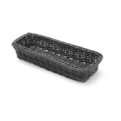 Koszyk na sztućce - 270x100x45 mm - czarny | Hendi 426098