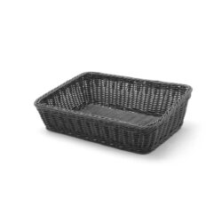 Koszyk na pieczywo - 400x300x120 mm - czarny | Hendi 426678