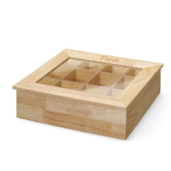 Drewniane pudełko na herbatę - 300x280x90 mm | Hendi 456514