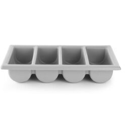 Organizer na sztućce - 4x pojemnik na sztućce - 530x325x100 mm - szary | Hendi 552308