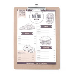 Deska z klipem na menu - 240x330 mm | Hendi 664155