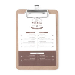 Deska z klipem na menu - 125x180 mm | Hendi 664179