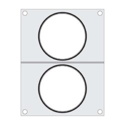 Matrica do zgrzewarki - 2 pojemniki - Ø 115 mm | Hendi 805633