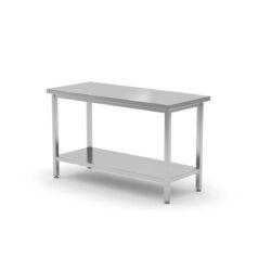 Centralny stół roboczy z półką - 1400x600x850 mm | Hendi 811535