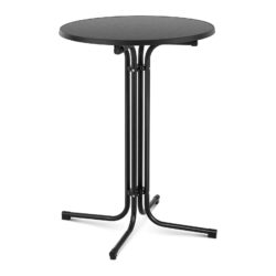 Stół barowy - czarny - składany - Ø80 cm - 110 cm | RC-BIS80FB