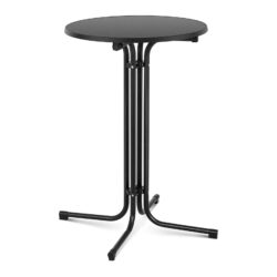 Stół barowy - czarny - składany - Ø70 cm - 110 cm | RC-BIS70FB