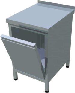 Blok z uchylnym koszem na odpady T-AZB-2