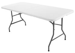 Cateringowy składany stół - 180 cm - biały plastik