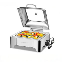 Elektryczny przeszklony chafing 6 L - GN 2/3 | Gastrokitchen
