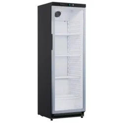 Szafa chłodnicza - 400 L - drzwi szklane - czarna | Maxima 09405020