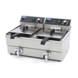 Elektryczna frytownica z kranikiem - 2x13 L | Maxima 09365231
