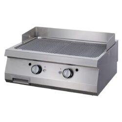 Elektryczna płyta grillowa chromowana - ryflowana - 12 kW | Maxima 09398589