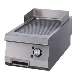 Elektryczna płyta grillowa chromowana - ryflowana - 6 kW | Maxima 09398583